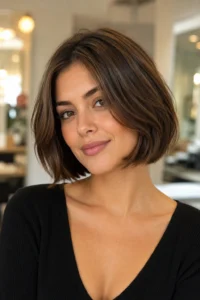 1. Classic Chin-Length Layered Bob
