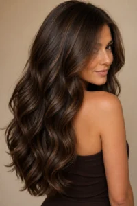 1. Chocolate Brunette With Cocoa Lowlights Dimensional Brunette Hair Colors