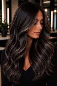 16. Smoky Brunette With Luxe Contrast