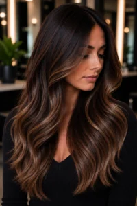17. Layered Brunette Color Melt