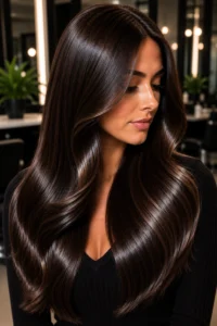 19. Glass Hair Brunette With Ultra Gloss Finish