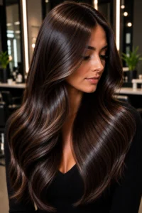 24. Mirror Gloss Brunette With Soft Depth