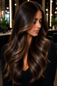 25. Caramel Brunette Balayage With Luxury Depth