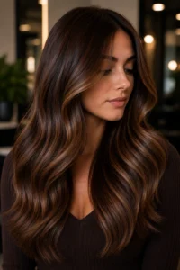 9. Warm Mocha Brunette With Golden Reflection