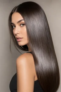 30. Mirror Shine Hair Finish for Sleek Styles