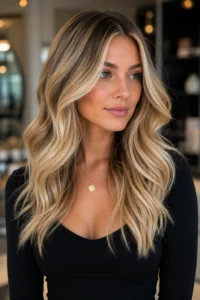 5. Sandy Blonde Highlights With Soft Blending
