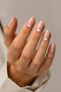 9. Reverse French White Nail Design