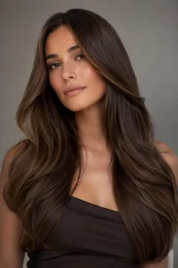 5. Neutral Walnut Brown for Effortless Long Hair