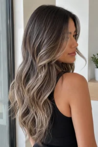 10. Mushroom Brown Balayage With Cool Beige Tones