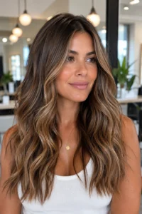 15. Sandy Caramel Highlights for a Muted Finish
