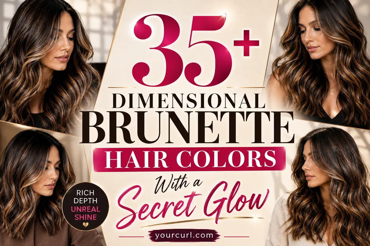 Dimensional brunette hair colors