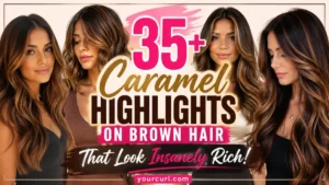 caramel highlights on brown hair
