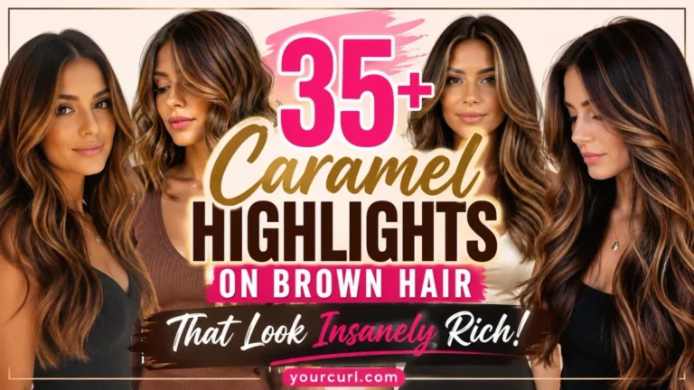 caramel highlights on brown hair