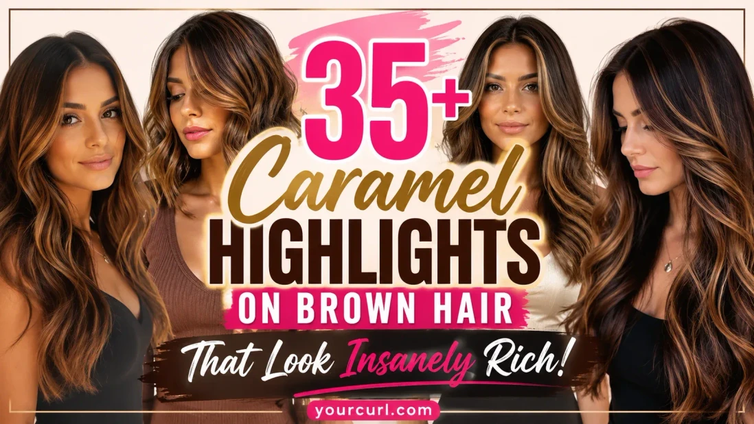 caramel highlights on brown hair