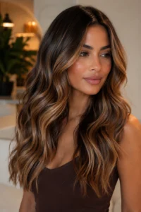 10. Butterscotch Balayage for Soft Warm Contrast