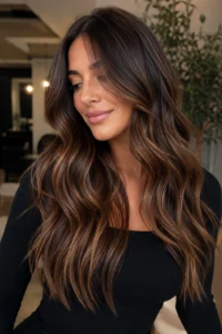 9. Toffee Balayage With Toasted Brown Depth