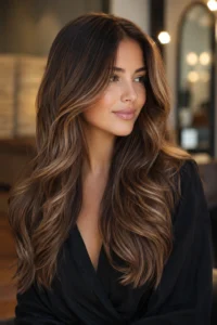 2. Milk Chocolate Balayage on Medium Brown Hair