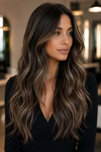 15. Taupe Balayage on a Neutral Brown Base