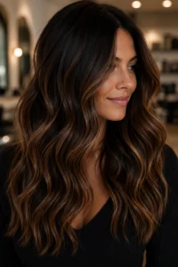 25. Lived-In Brunette Balayage With a Root Shadow