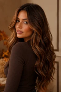 11. Maple Brunette With Warm Face-Framing Pieces