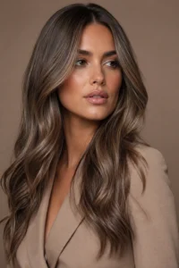 15. Taupe Brunette With Neutral Highlighting