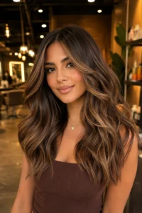 34. Praline Brunette With Beige-Caramel Contrast