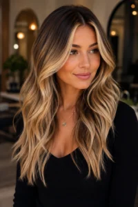 1. Champagne Blonde Face-Framing Highlights
