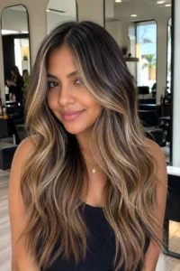 15. Balayage Money Piece With Blended Brightness