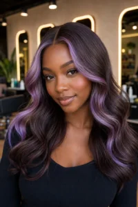 10. Chestnut Money Piece on Dark Brunette Hair