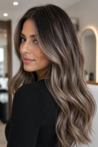 20. Taupe Balayage for a Soft Neutral Finish
