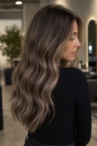 24. Smoky Bronde Balayage for Muted Dimension