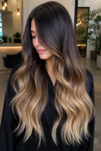 33. Balayage Ombre With Gradually Brightened Ends