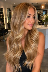 27. Glossy Honey Blonde