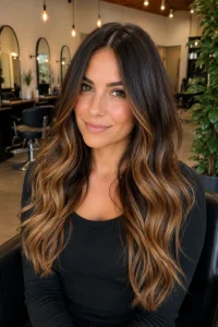 29. Caramel Ombre With Gradually Lightened Ends