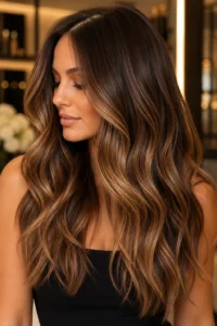28. Caramel Color Melt With a Seamless Root Blend