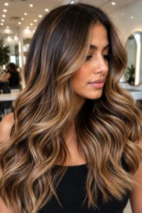 27. Caramel Foilayage With Diffused Brightness