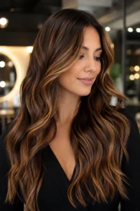 7. Caramel Brunette With Golden Reflection
