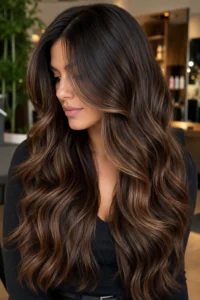 23. Brunette Color Melt With Blended Roots