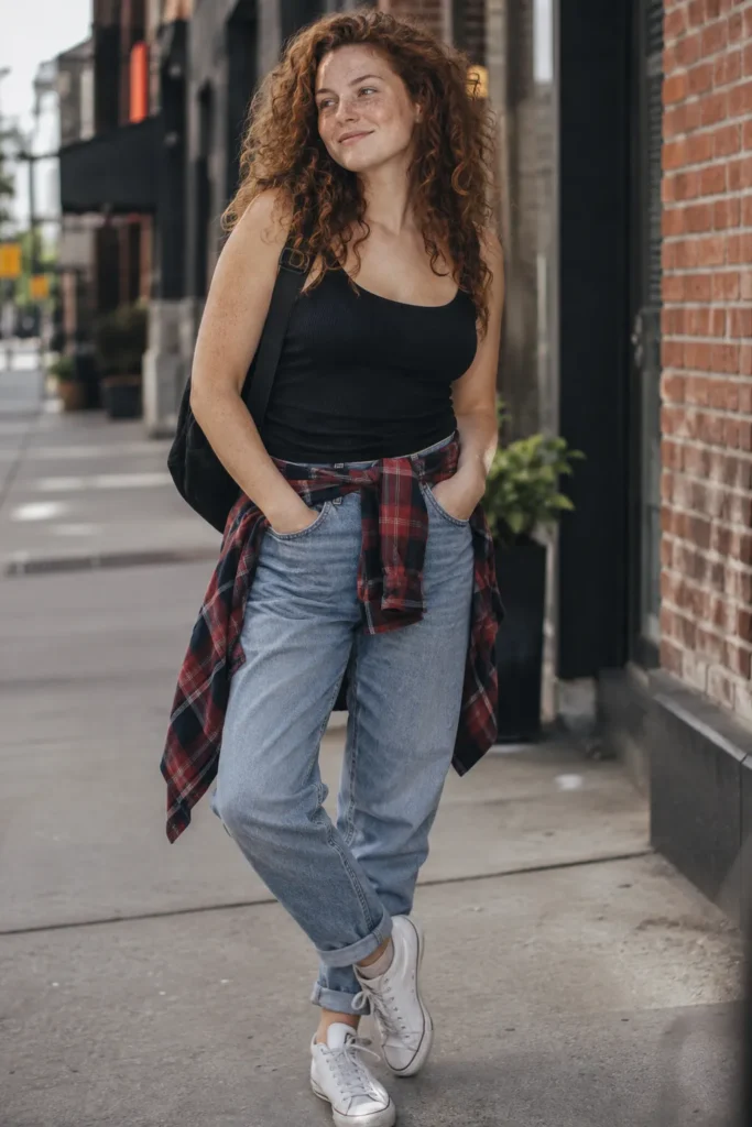 24. Plaid Shirt Tied Around Waist