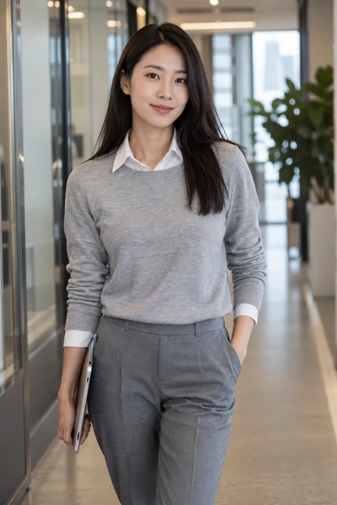 13. Collared Shirt Under Sweater