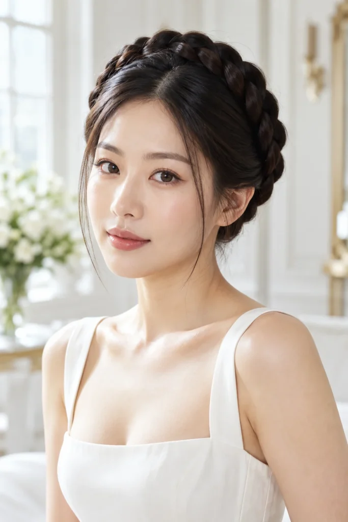12. Halo Braid For Straight Hair