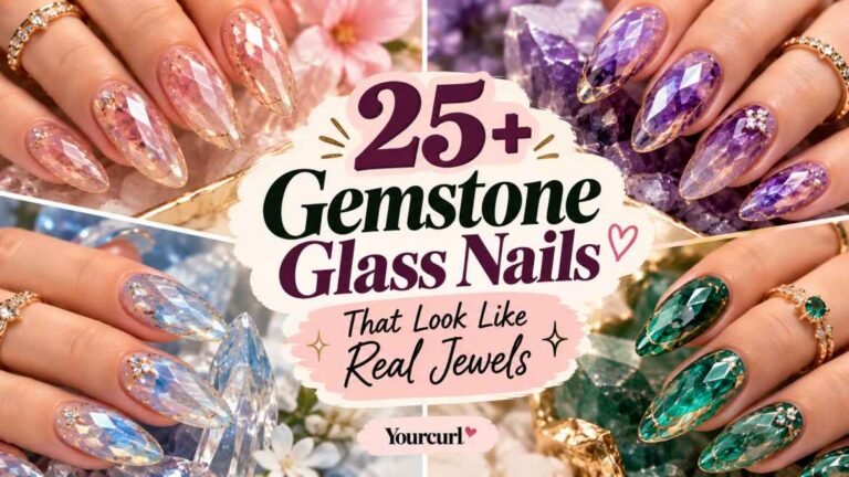 gemstone glass nails