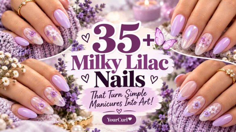 milky lilac nails