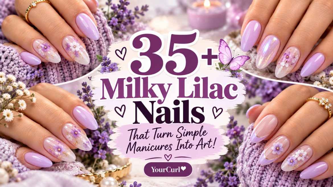 milky lilac nails