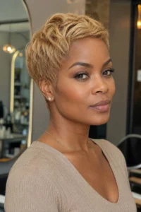 11. Honey Blonde Pixie Cut