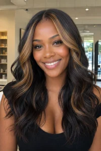 18. Honey Blonde Face Framing Highlights