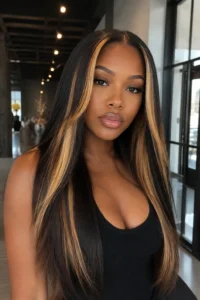 17. Honey Blonde Chunky Highlights