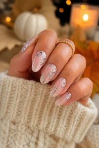 30. Sparkly Girl Chrome Star Nails