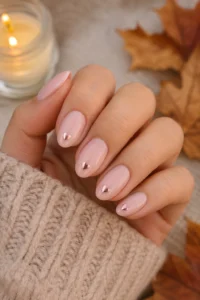 29. Cute Girl Chrome Heart Nails