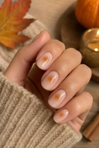 1. Single Dot Fall Aura Nails Ideas